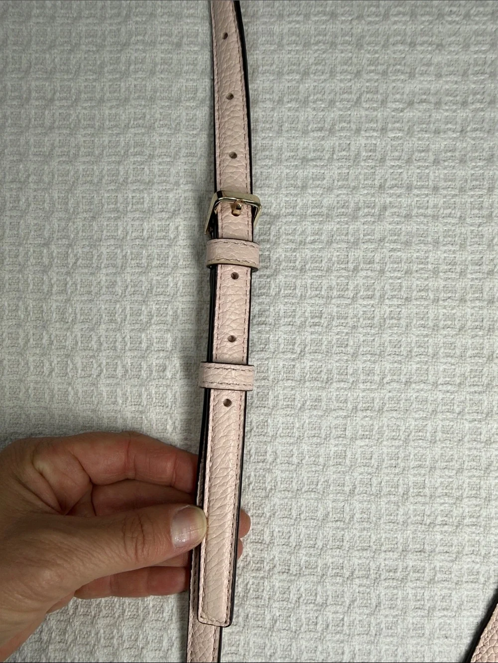 Kate Spade blush light pink pebbled leather replacement crossbody strap